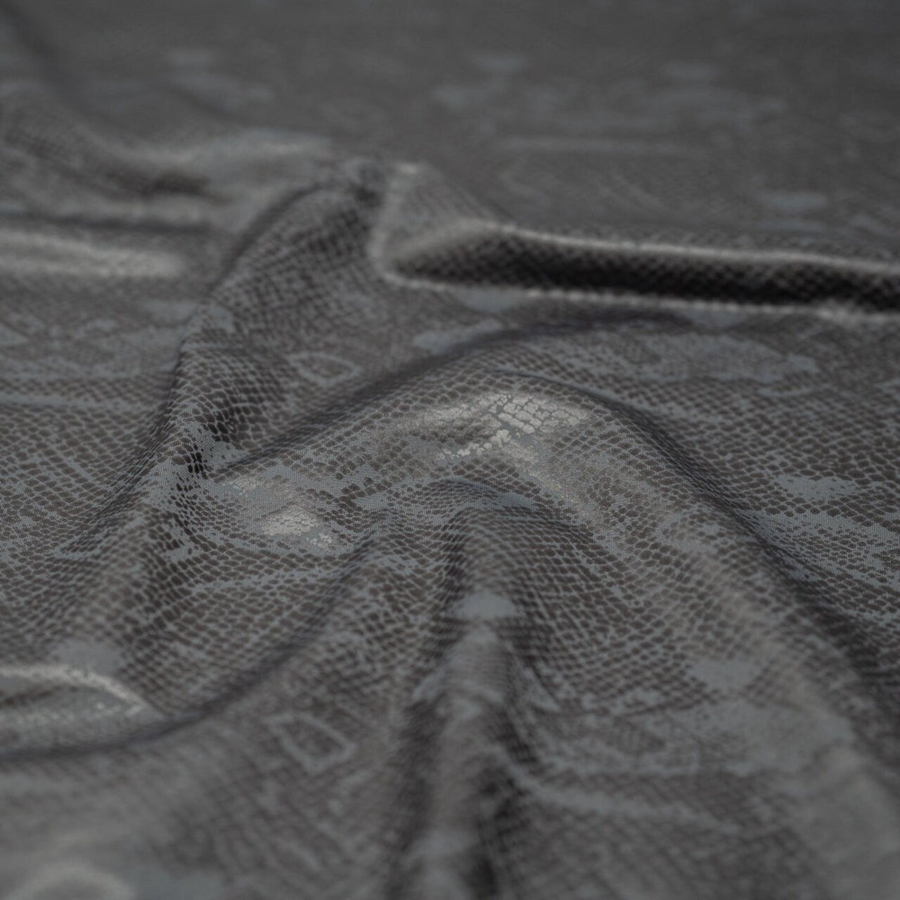 1 Yard Medusa Snake Skin Foil Printed Spandex Fabric Stretch Performance Material